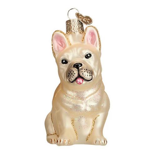 Old World Christmas French Bulldog Ornament - Primary Image