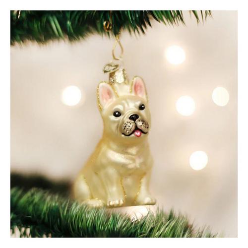 Old World Christmas French Bulldog Ornament - Primary Image