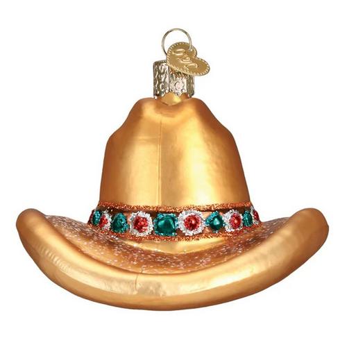 Old World Christmas Cowboy Hat Ornament - Primary Image