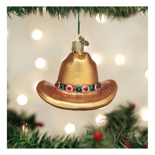 Old World Christmas Cowboy Hat Ornament - Primary Image