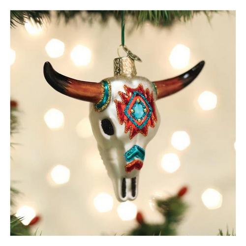 Old World Christmas Southwestern Steer Skull Ornament - Primary Image