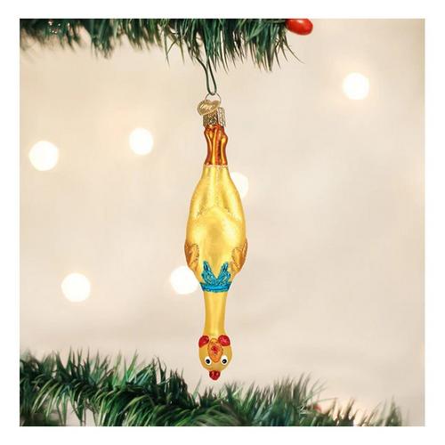 Old World Christmas Rubber Chicken Ornament - Primary Image