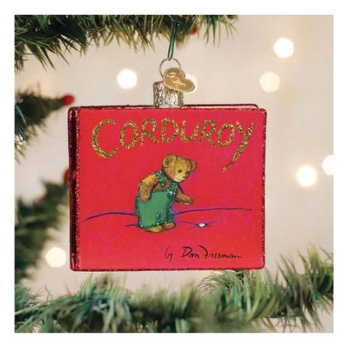 Old World Christmas Corduroy Book Ornament - Primary Image