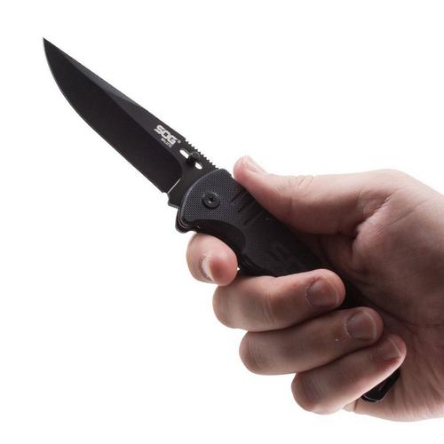 SOG Salute Mini Black Folding Knife - Primary Image