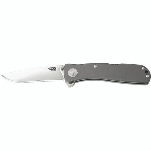 SOG Twitch II Satin Drop Point Folding Pocket Knife - Primary Image
