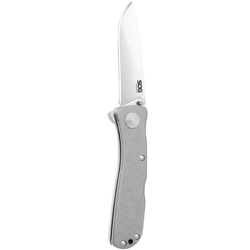 SOG Twitch II Satin Drop Point Folding Pocket Knife - Primary Image