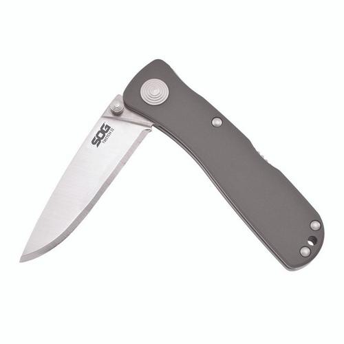 SOG Twitch II Satin Drop Point Folding Pocket Knife - Primary Image