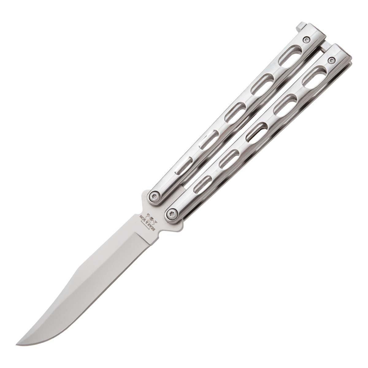 Bear & Son Cutlery SS14 Clip Point Butterfly Knife - Bear & Son Cutlery