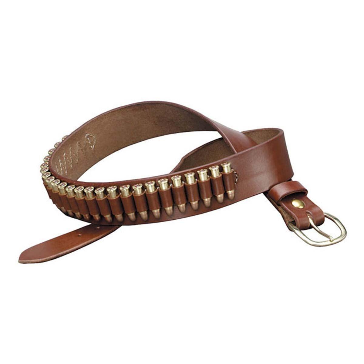 Triple K #100 Heavy Saddle Leather Pistol Cartridge Belt - Triple K