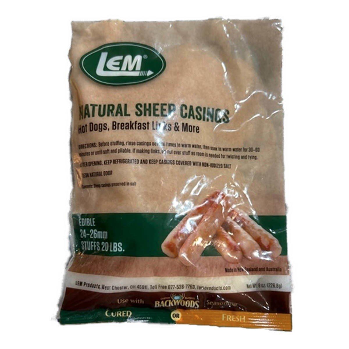 LEM Natural Sheep Casings (1 in.) 8 oz. Bag - LEM