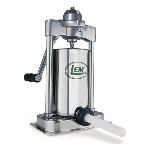 LEM MightyBite 5LB Stainless Steel Vertical Sausage Stuffer - Primary Image