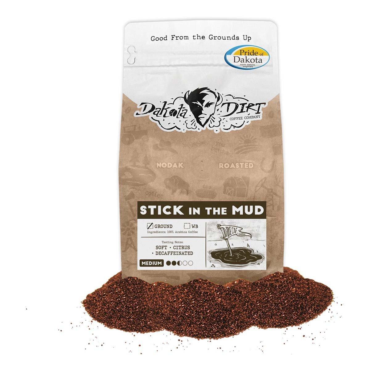 Dakota Dirt Coffee Stick in the Mud Decaf Medium Roast Ground Coffee - Dakota Dirt Coffee