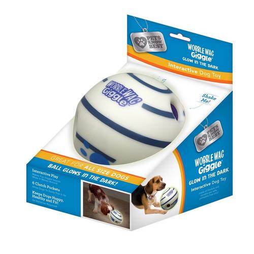 Pets Know Best Wobble Wag Giggle Glow In The Dark Ball Dog Toy - Primary Image