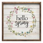 Kendrick Home Hello Spring Wreath Wall Art - Thumbnail 1 of 5