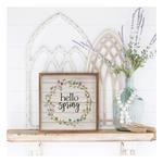 Kendrick Home Hello Spring Wreath Wall Art - Thumbnail 2 of 5
