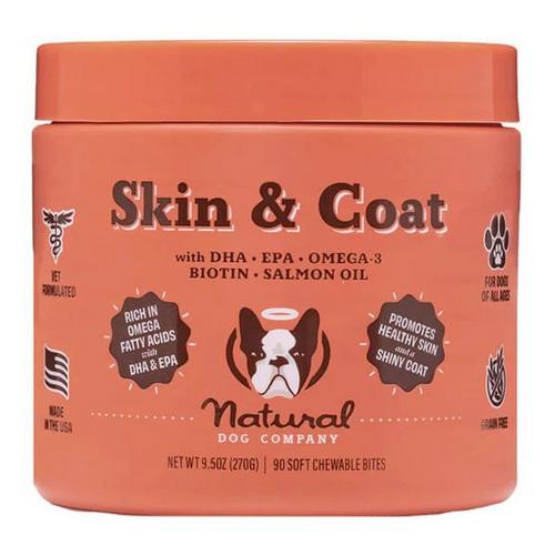 Natural Dog Company Skin & Coat Supplement Dog Chews - Primary Image