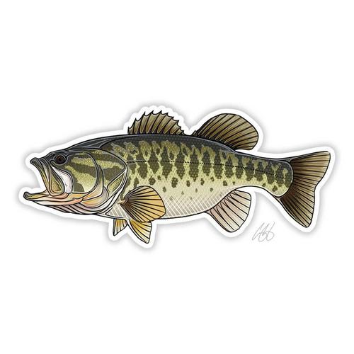 Casey Underwood Artwork Largemouth Bass Decal - Primary Image