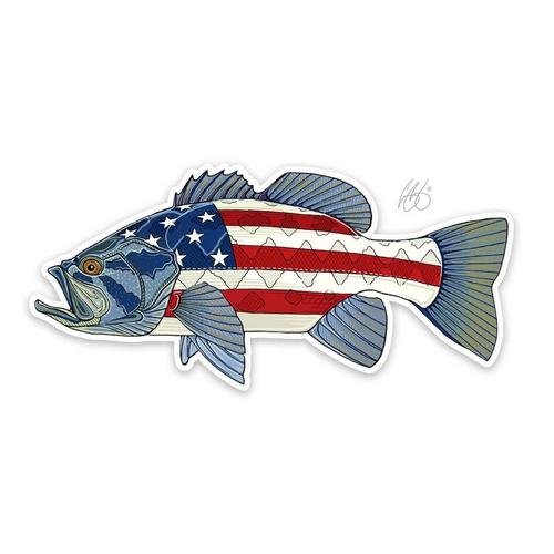 Casey Underwood Artwork USA Largemouth Bass Decal - Primary Image