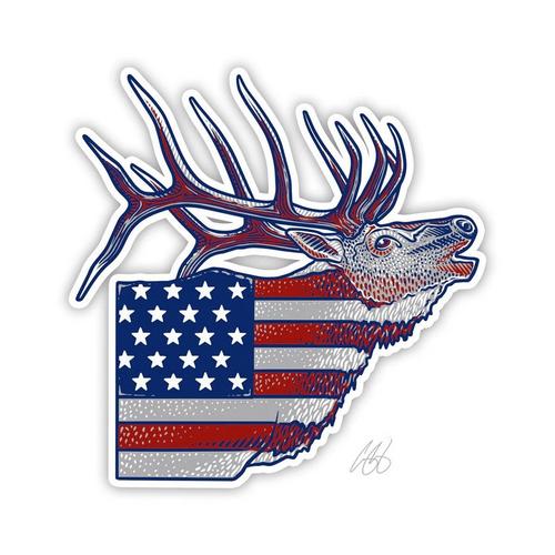 Casey Underwood Artwork USA Elk Decal - Primary Image