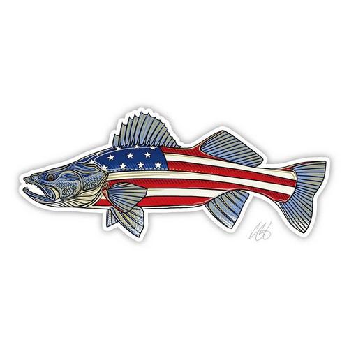 Casey Underwood Artwork USA Walleye Decal - Primary Image