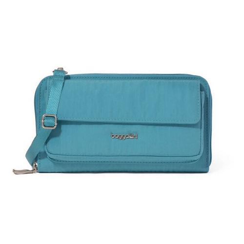Baggallini RFID Phone Wallet Crossbody Bag - Seaside Blue