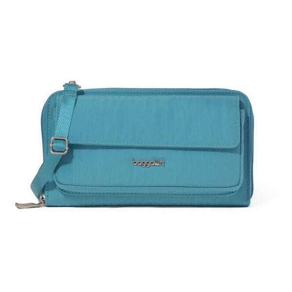 Baggallini RFID Phone Wallet Crossbody Blue