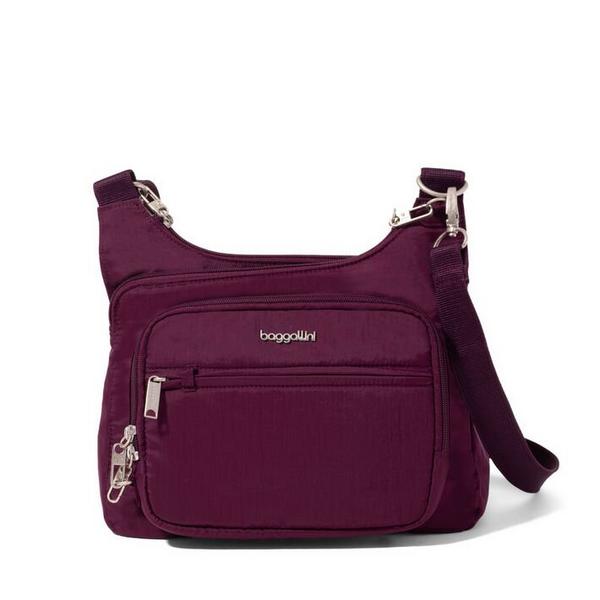 Baggallini Securtex Anti-Theft Crossover Crossbody Mulberry