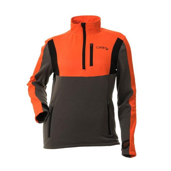 Women's DSG Outerwear Upland Performance Fleece Hunting 1/4 Zip Pullover XXSmall Blaze Orange/Stone