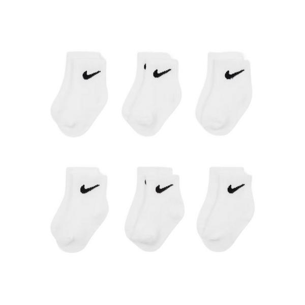 Boys' Nike Swoosh Ankle Socks Toddler 6T White 6 Pack