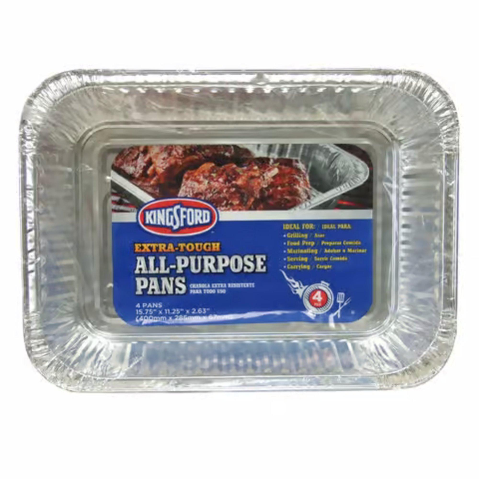 Kingsford Extra Tough Aluminum Grilling Pan 15.75" x 11.25" 4 Pack - Kingsford