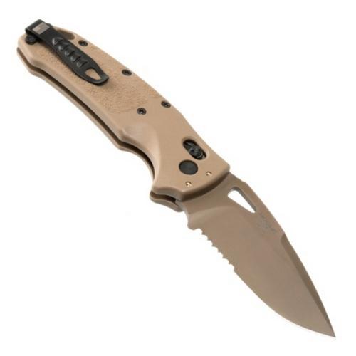 Hogue SIG K320 M17/M18 Partially Serrated Drop Point Folding Pocket Knife - Primary Image