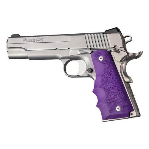 Hogue 1911 Government Purple Rubber Grip - Primary Image