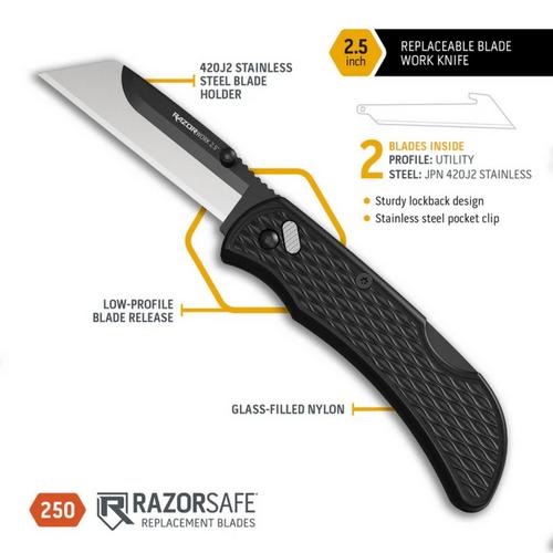 Outdoor Edge RWK25-2C RazorWork 2.5" Folding Pocket Knife - Primary Image