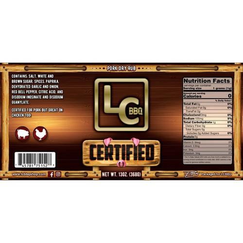 LC BBQ Certified Pork Chicken Rub - Primary Image