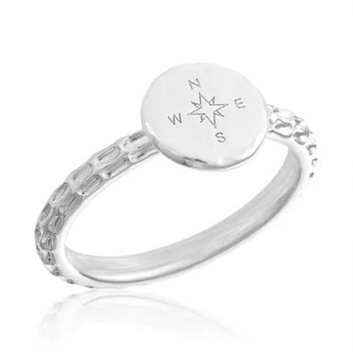 Women's Layers Compass Silver Ring - Primary Image