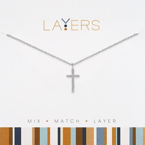 Layers Cross Necklace - Primary Image