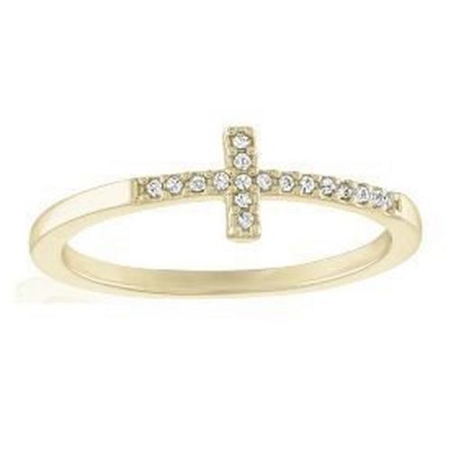 Women's Layers CZ Cross Ring - Primary Image