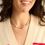 Nickel & Suede "Go Big Red" Initial University of Nebraska Necklace - Thumbnail 2 of 3