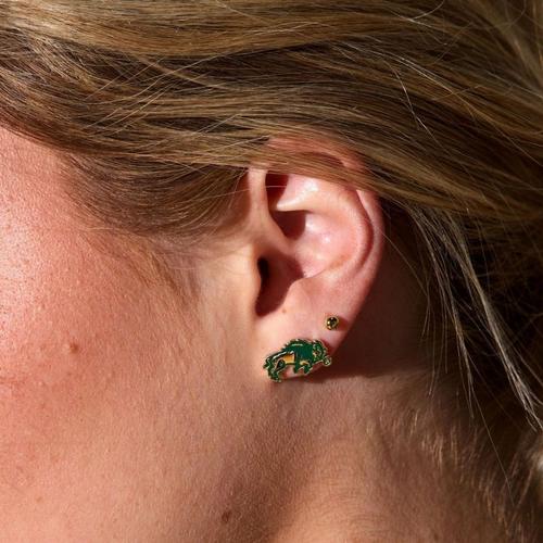 Nickel & Suede North Dakota State University Bison Stud Earrings - Primary Image