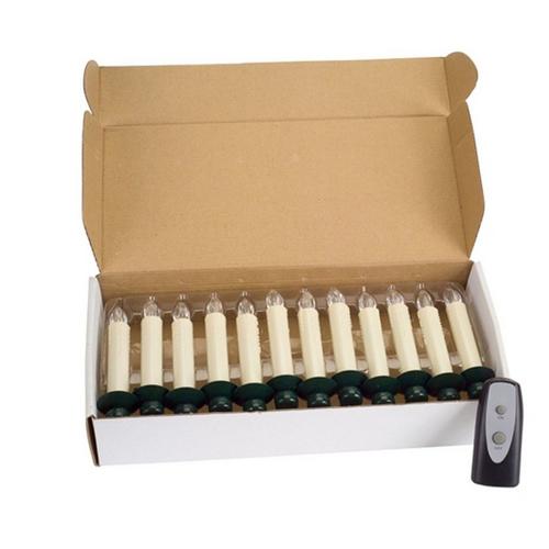 Melrose International 5.5" LED Clip on Tree Taper Candles with Remote (Set of 12) - Primary Image