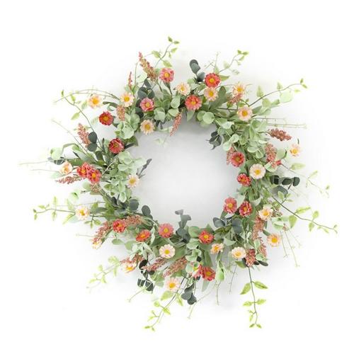 Melrose International Mini Daisy Floral Wreath 24"D - Primary Image
