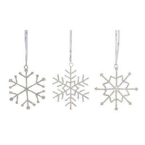 Melrose International Iron & Glass Jewel Snowflake Ornament (Styles May Vary) - Primary Image