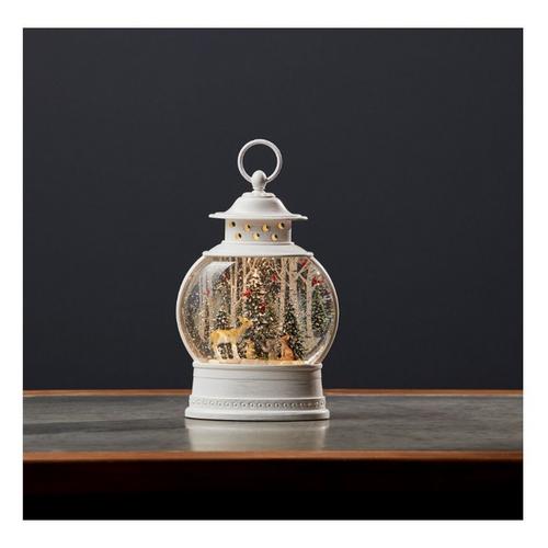 Melrose International 11.5"H Plastic Snow Globe Lantern w/Deer - Primary Image