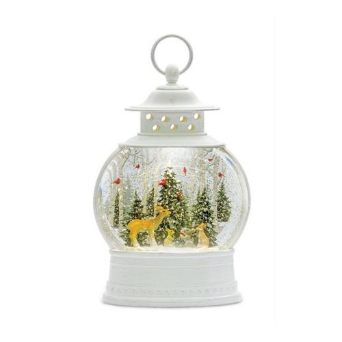 Melrose International 11.5"H Plastic Snow Globe Lantern w/Deer - Primary Image