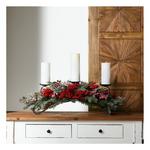Melrose International 12"H Pine and Berry Centerpiece (Fits 3" Candles) - Thumbnail 2 of 3