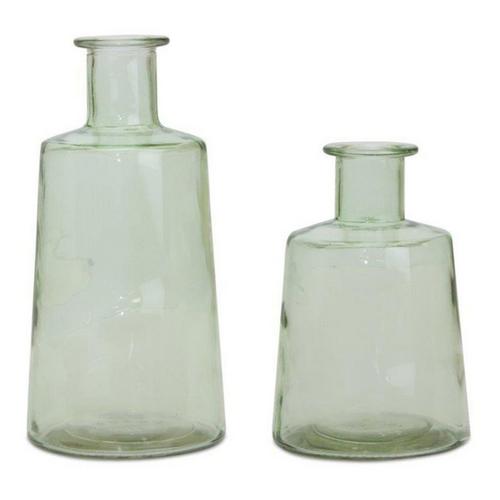 Melrose International Sage Green Glass Bottle Vase (Set of 2) - Primary Image