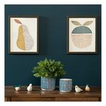 Melrose International Ornamental Blue and White Ceramic Pot (Set of 2) - Thumbnail 3 of 3