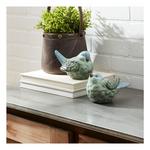 Melrose International Blue and Green Terra Cotta Bird Figurine (Set of 2) - Thumbnail 2 of 3