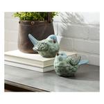 Melrose International Blue and Green Terra Cotta Bird Figurine (Set of 2) - Thumbnail 3 of 3