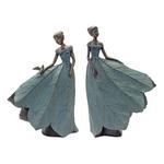 Melrose International Garden Fairy Figurine with Flower Petal Dress (Set of 2) - Thumbnail 1 of 4